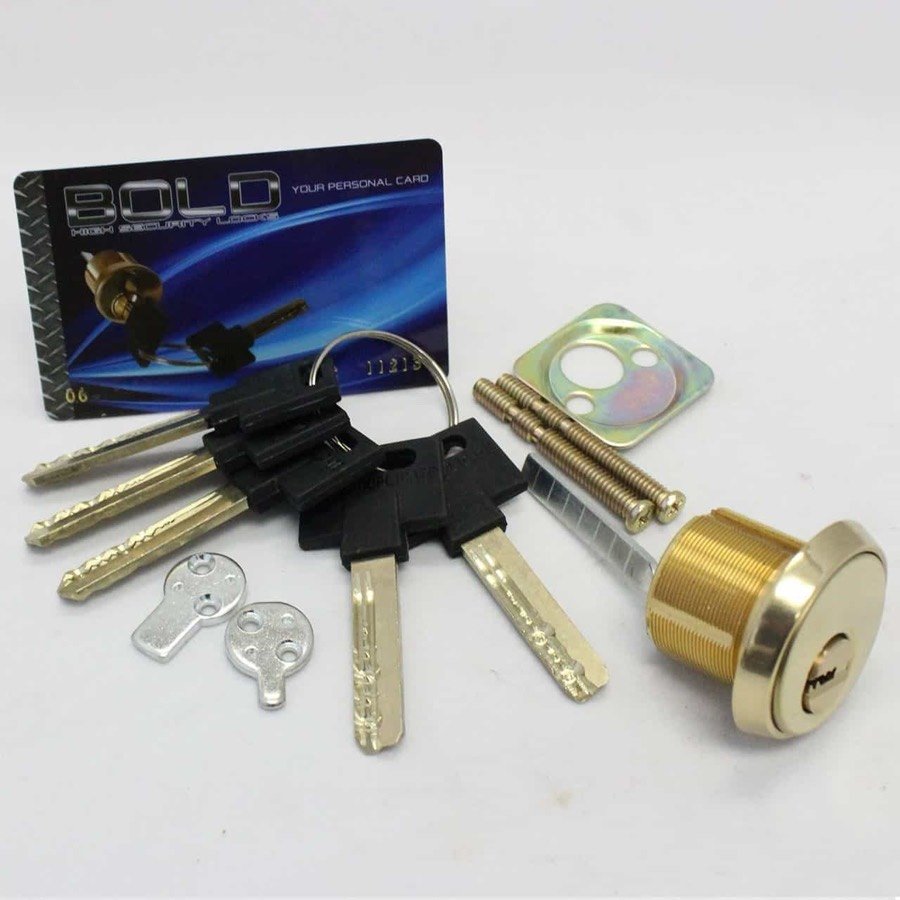 High-security lock cylinder with restricted keys installed for a Las Vegas business
